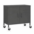 Moderner Stahlschrank auf Rollen - Anthrazit, 60x35x56cm, vielseitig nutzbar