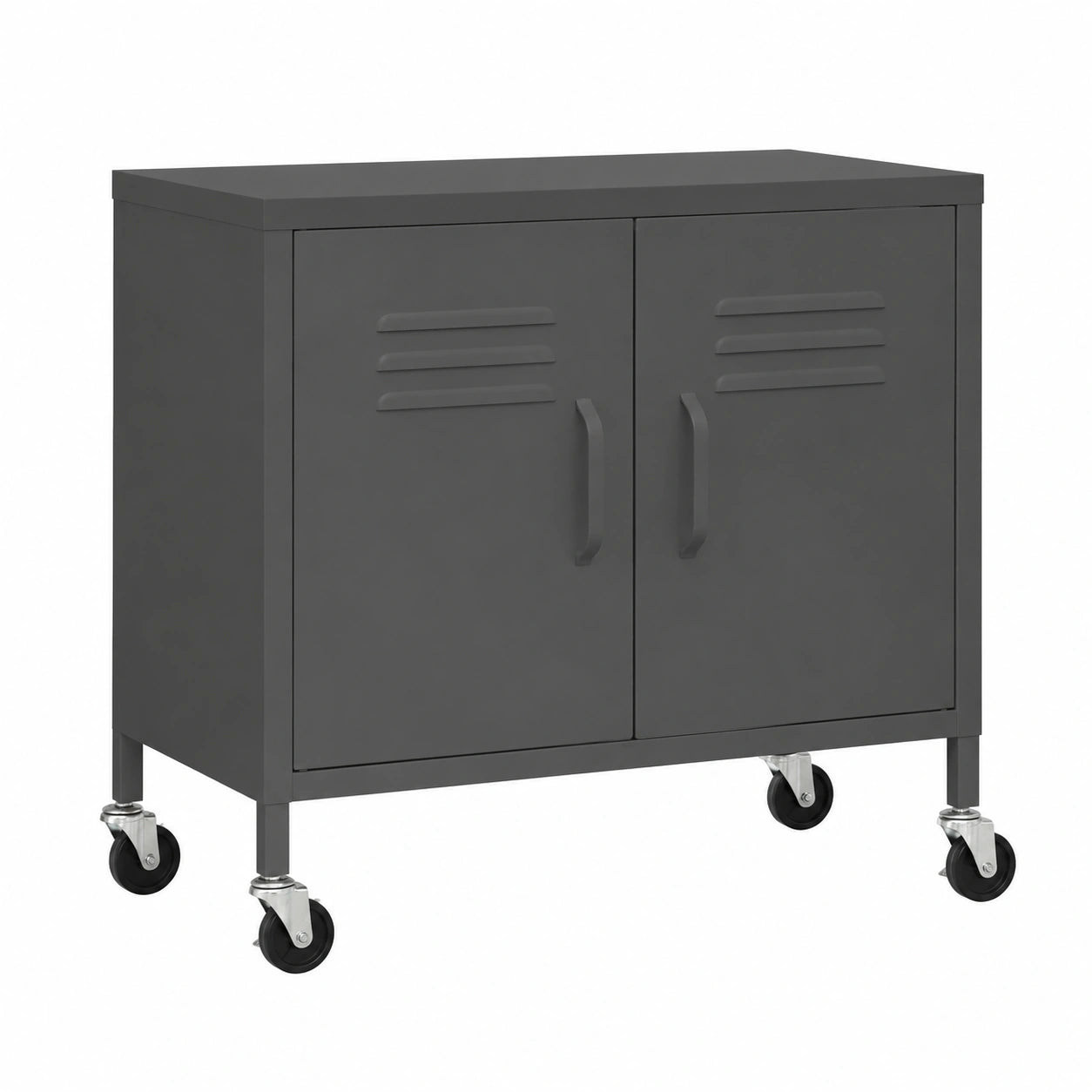 Moderner Stahlschrank auf Rollen - Anthrazit, 60x35x56cm, vielseitig nutzbar
