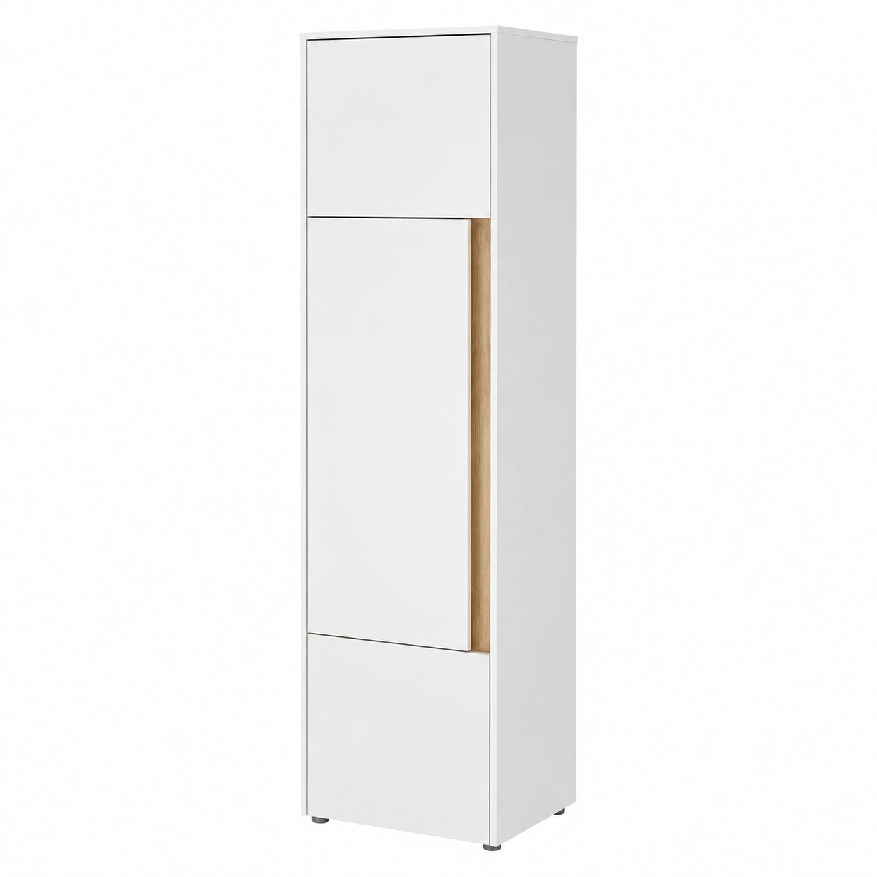 Moderner Aktenschrank Weiß und Wotan Eiche für Büro und Homeoffice, 50x200 cm