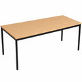 Multifunktionaler Schreibtisch aus Stahl 200x100x75cm, Buchenholzoptik, TÜV/GS-zertifiziert, Büro- und Heimgebrauch