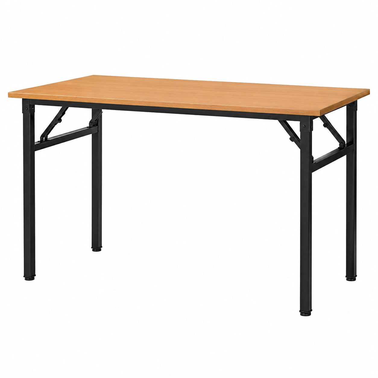 Sogesfurniture Klappbarer Schreibtisch 120x60cm, Moderner Computertisch für Büro und Zuhause, Robuster PC-Tisch in Teak & Schwarz