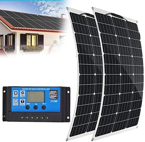 Panel fotowoltaiczny USB, 1000 W, 18 V, kolor szary i czarny