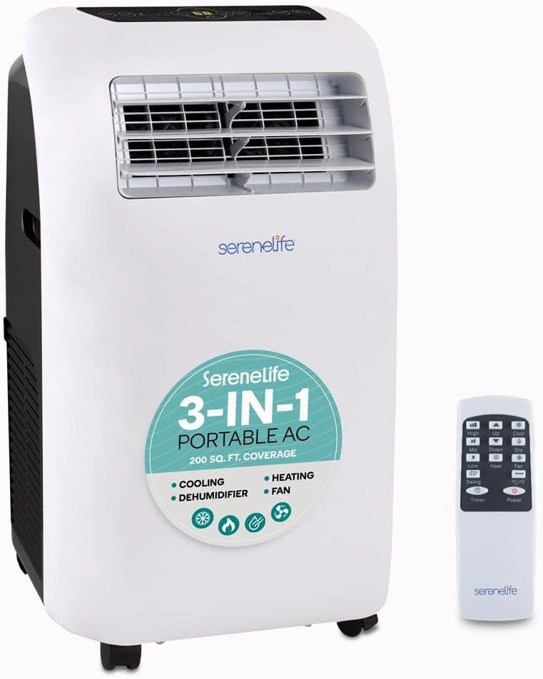 Klimatyzator SereneLife, 7000 BTU, programator czasowy, kolor bia?y