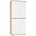 Mehrzweck-Aktenschrank Sonoma Eiche Weiß 80,2 x 214,7 x 35 cm für Büro und Aktenordner
