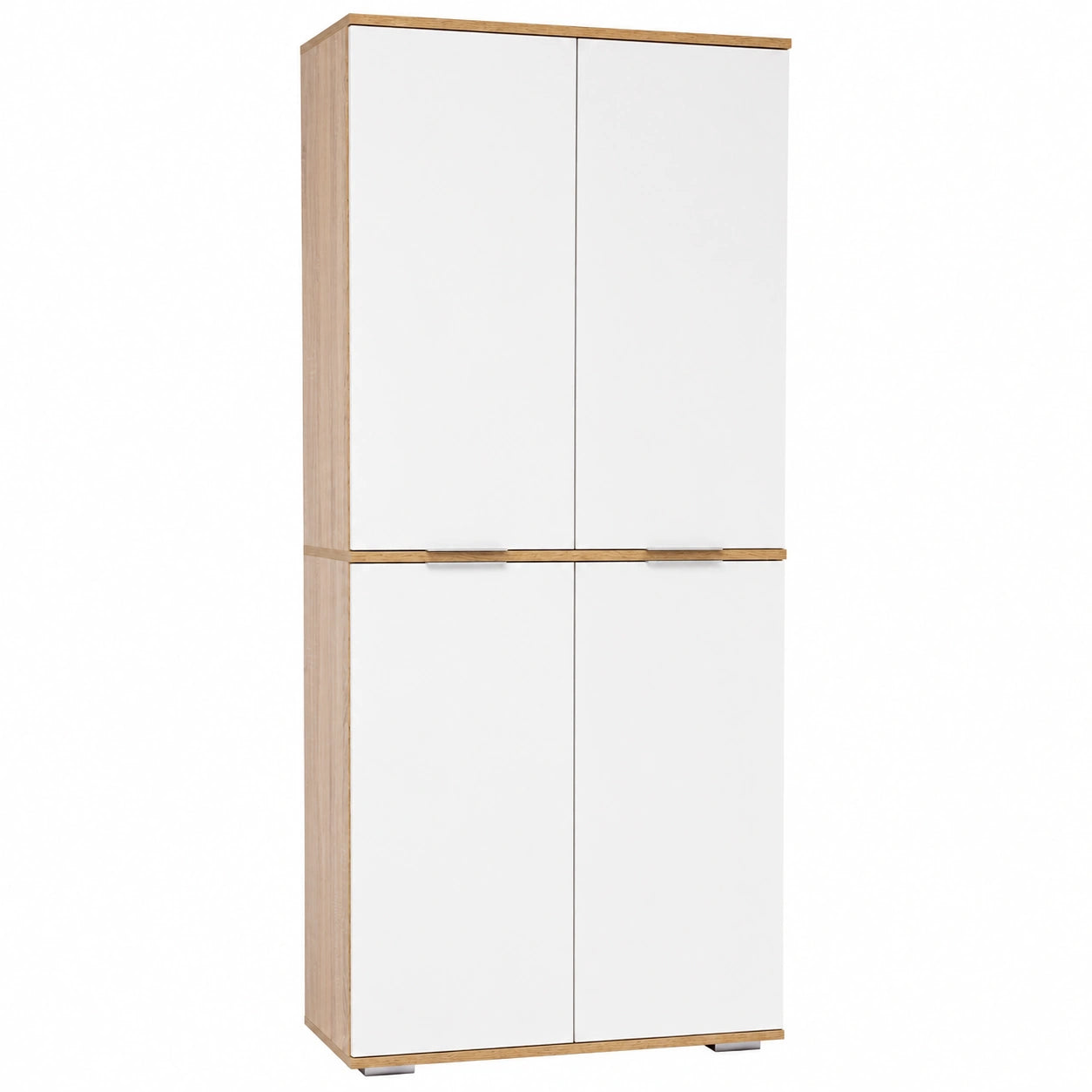 Mehrzweck-Aktenschrank Sonoma Eiche Weiß 80,2 x 214,7 x 35 cm für Büro und Aktenordner
