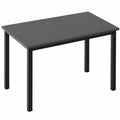 Sogesfurniture Moderner Schreibtisch 100x60 cm, PC- und Arbeitstisch aus Holz und Metall, Ideal für Büro und Arbeitszimmer, Einfache Montage, Schwarz