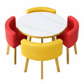 Runder Tisch-Set mit 4 Stühlen, elegantes Design für kompakte Räume, perfekt für Verkaufsgespräche und Meetings