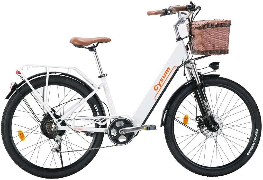 Rower elektryczny cysum, 250 W, 360 Wh, 36 V, kolor szary