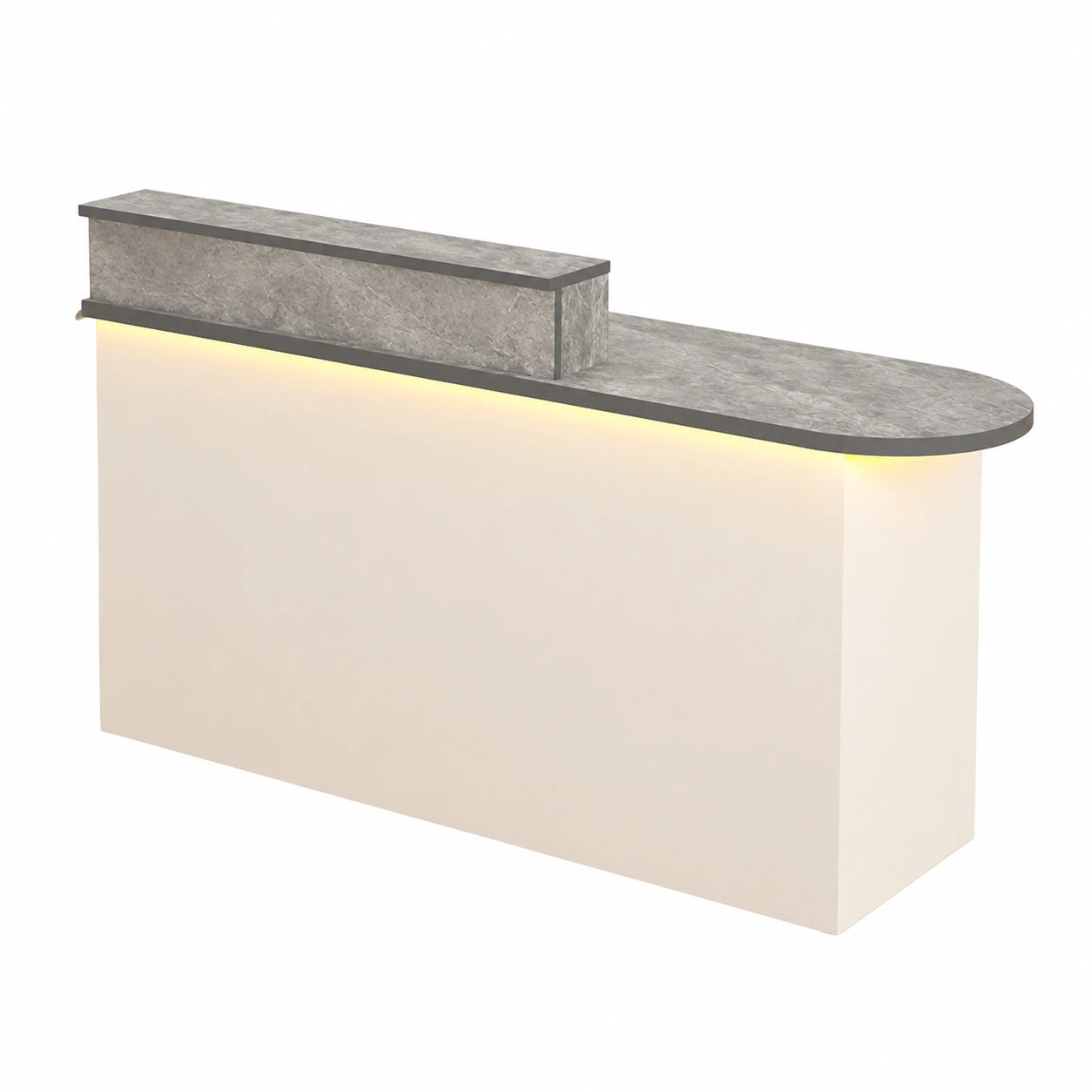 Moderner Empfangstisch mit abschließbarem Schrank und leisen Schubladen, ideal für Büro (59,9 x 50 x 104,9 cm)