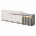 Empfangstheke mit LED-Beleuchtung und Stauraum, 120 x 60 x 100 cm, ideal für Modegeschäfte