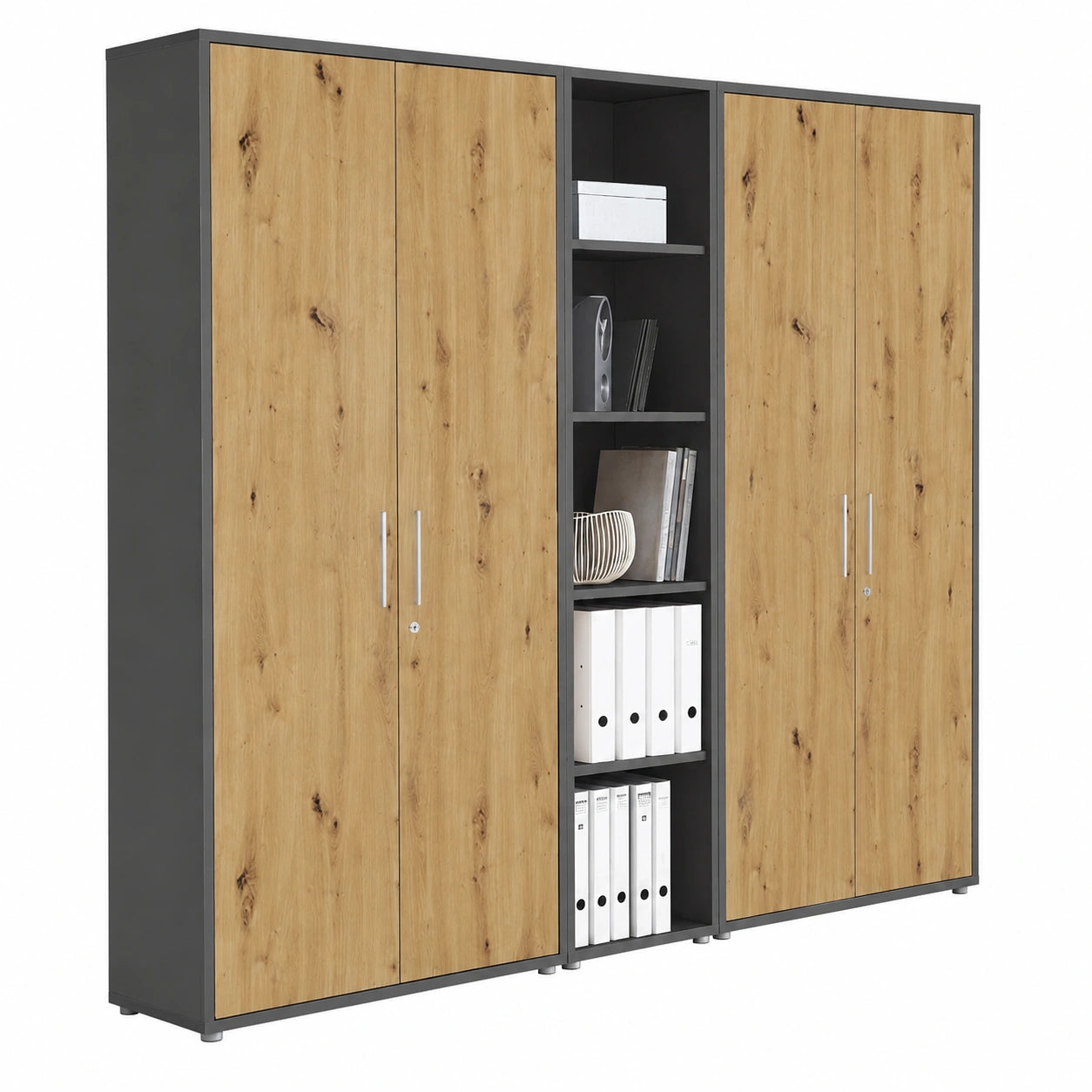 Abschließbarer Aktenschrank im modernen Design mit vielseitigen Optionen