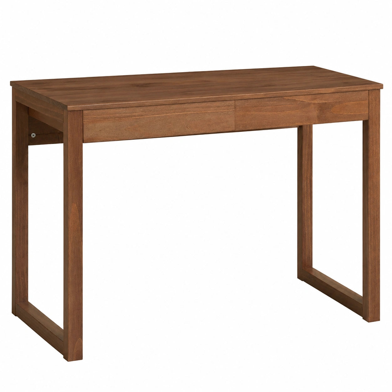 IDIMEX Massivholz Schreibtisch NOAH in Kastanienbraun mit 2 Schubladen, robuster Computertisch für das Arbeitszimmer