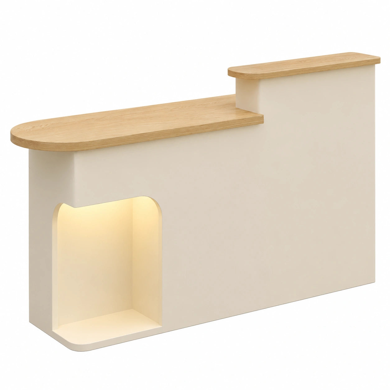 Moderner Empfangstisch aus Holz mit abschließbaren Schubladen, 79,8 x 49,8 x 104,9 cm, ideal für Büro und Laden