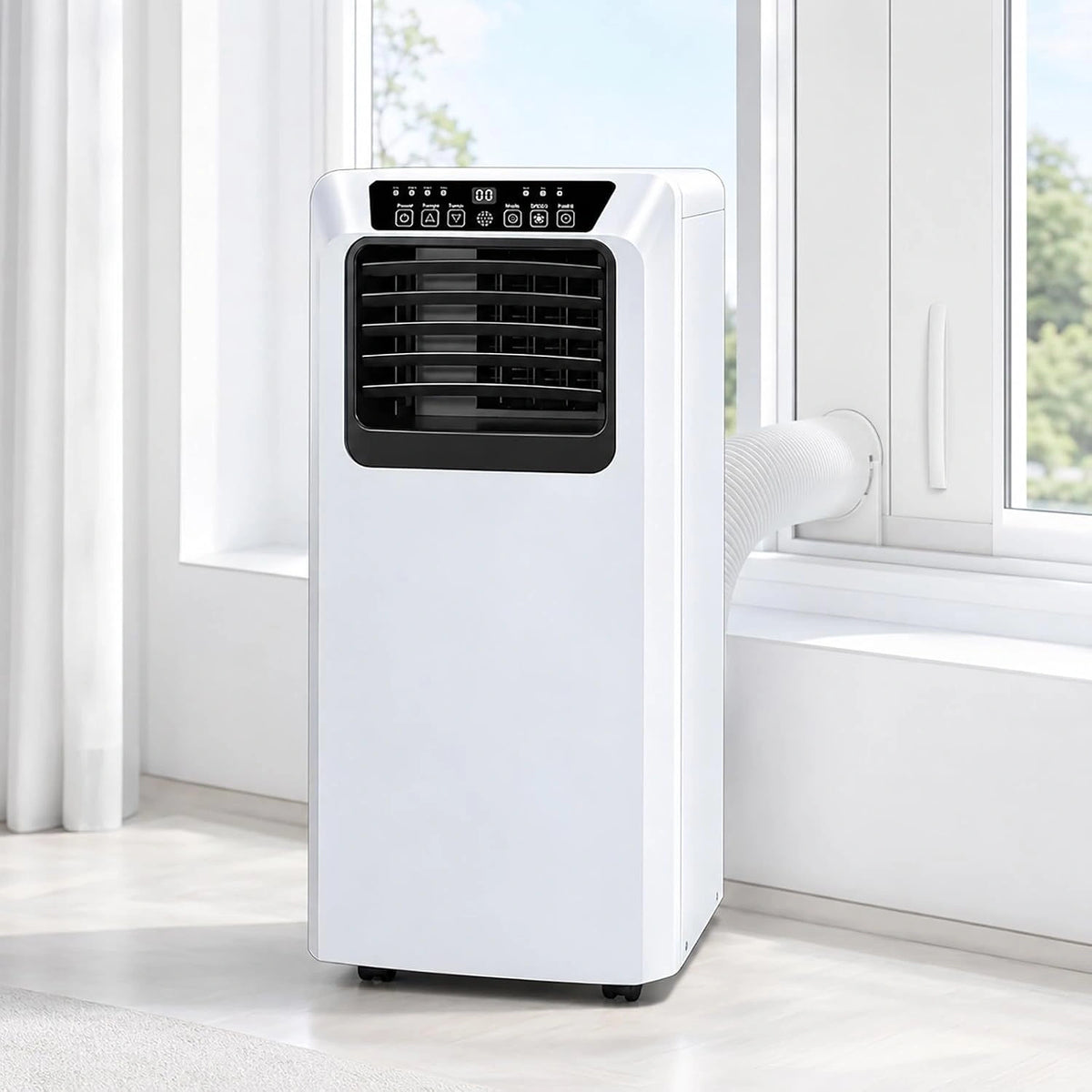 Klimatyzator, 9000 BTU, do 20 m2, pilot zdalnego sterowania, programator czasowy, kolor czarny
