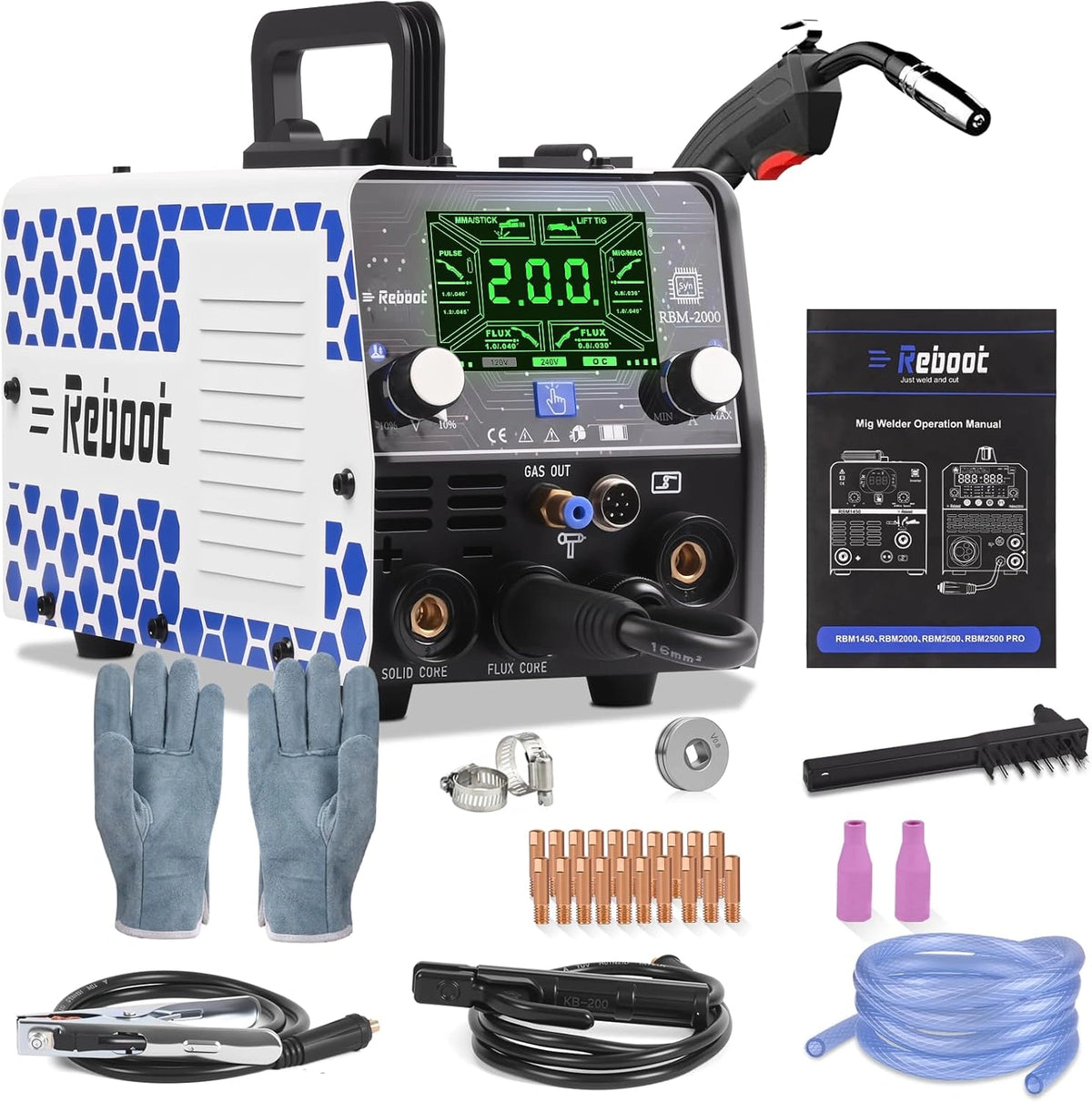 Spawarka elektryczna Spawarka MIG RBM2000G, 240 V, kolor szary