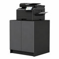 Elona Büroschrank mit Soft-Close und Push-to-Open Funktion, Druckertisch in Schwarz/Anthrazit, ideal für Home Office
