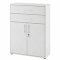 Stella Trading PRONTO Abschließbarer Büroschrank, lichtgrau - Moderner Aktenschrank mit Schubladen und Türen - Komplettes Büromöbel-Set - 80 x 111 x 35 cm