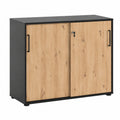 Schildmeyer Büro-Aktenschrank Aino, Artisan Eiche/Schwarz, 100x41x83,6 cm
