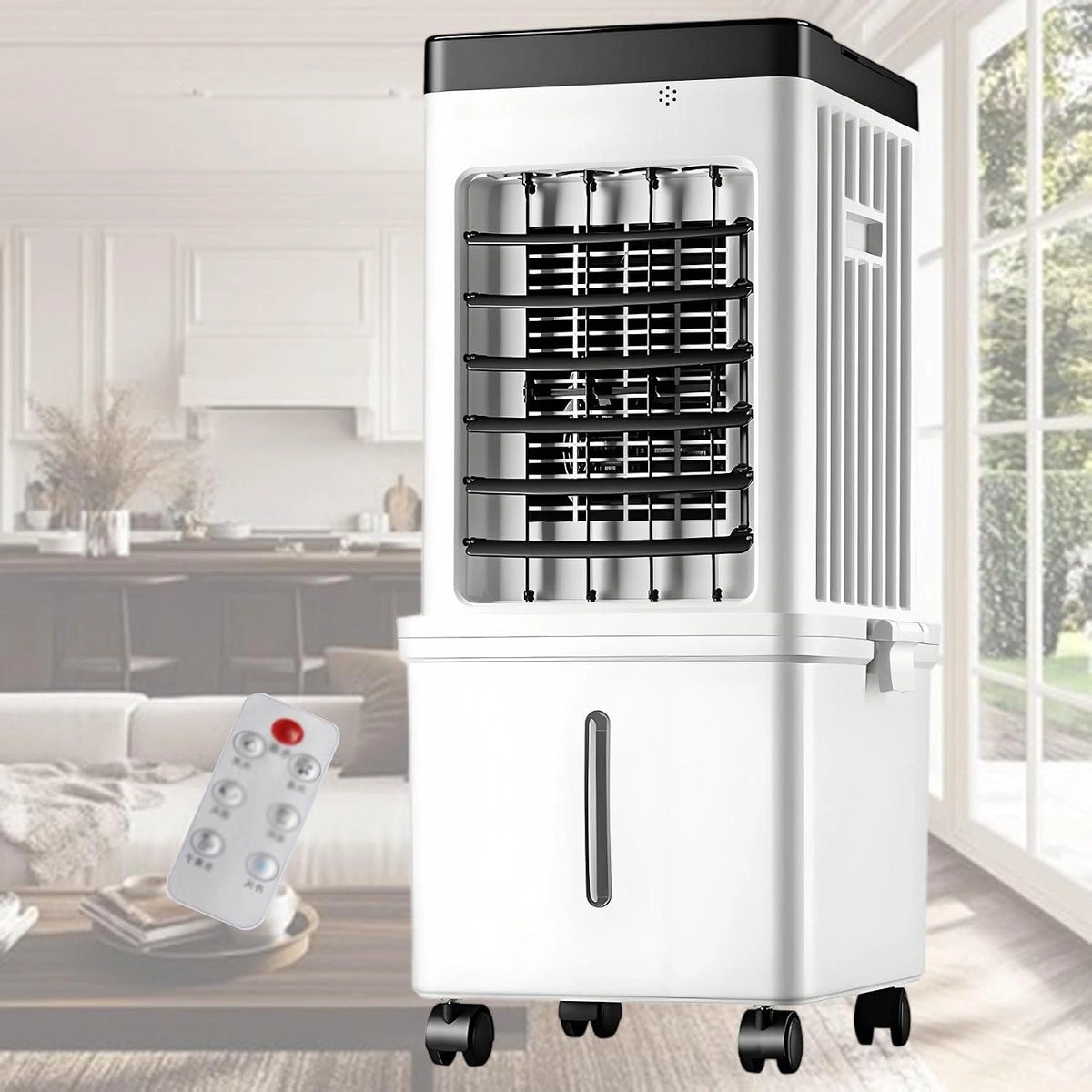Wentylator Klimator, 15 l, pilot zdalnego sterowania, programator czasowy, kolor czarny
