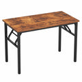 Kompakter Klappschreibtisch 80x40cm für Büro und Zuhause, Braun & Schwarz
