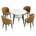 Zeitgemäßes Konferenztisch-Set mit Stühlen für Büro und Empfang, Verhandlungen und Meetings, Platzeffizienter Esstisch für Lounge, Perfekt für Clubs und Büros