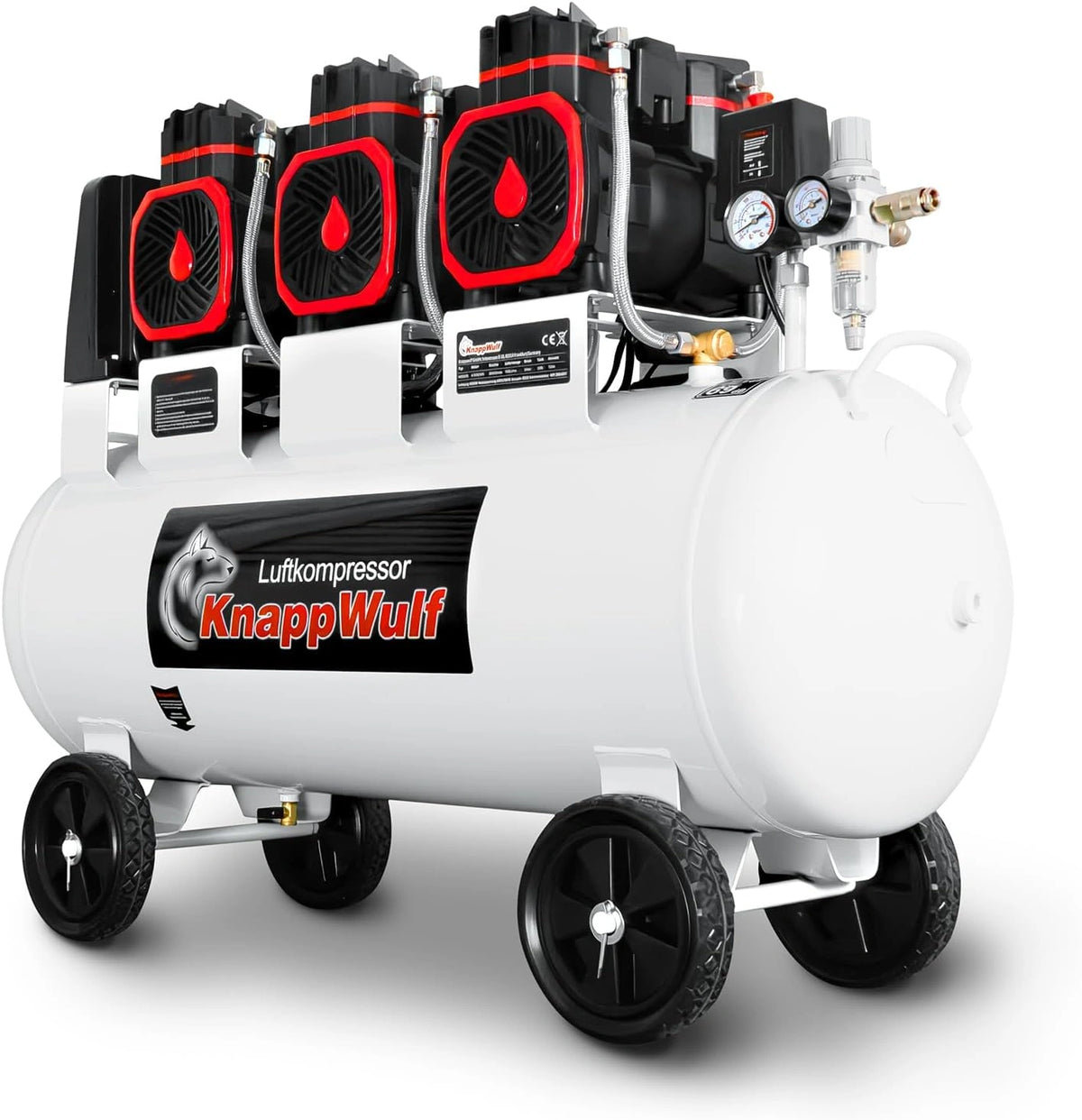 Kompresor KnappWulf, 3300 W, 100 l, 230 V, kolor szary i czarny
