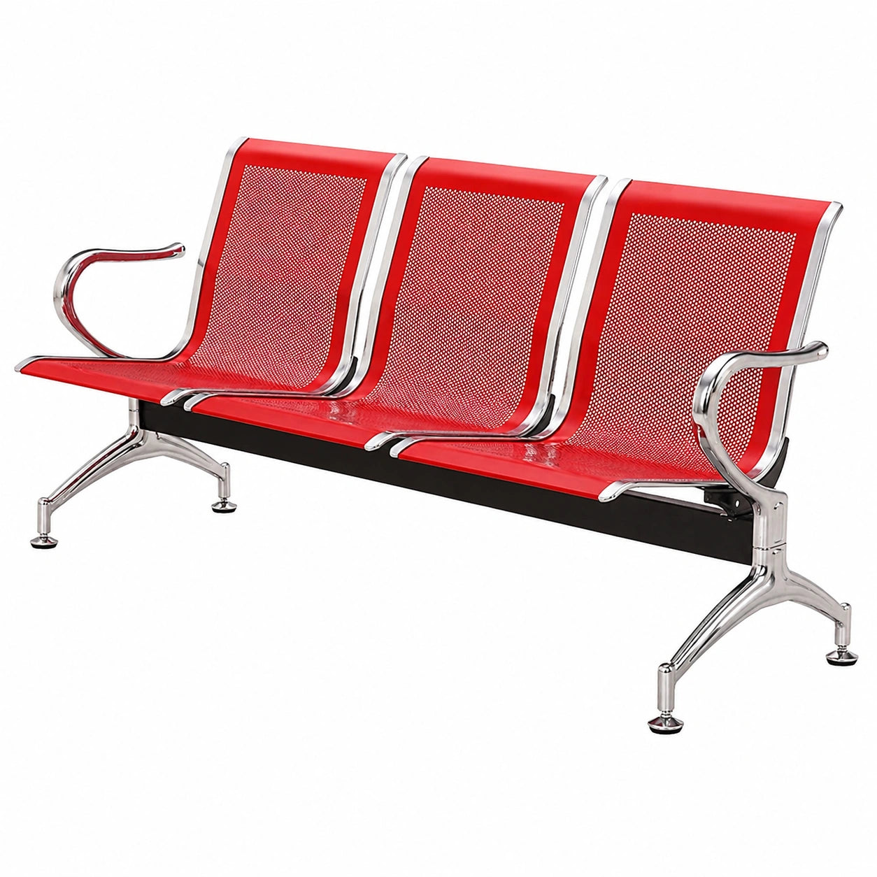 Robuste 3-Sitzer Wartebank für Büro, Flughafen, Krankenhaus und Salon