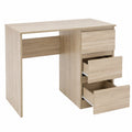 Moderner Schreibtisch Sonoma-Eiche mit 3 Schubladen und viel Stauraum, 90x76x50 cm, ideal für Büro und Zuhause