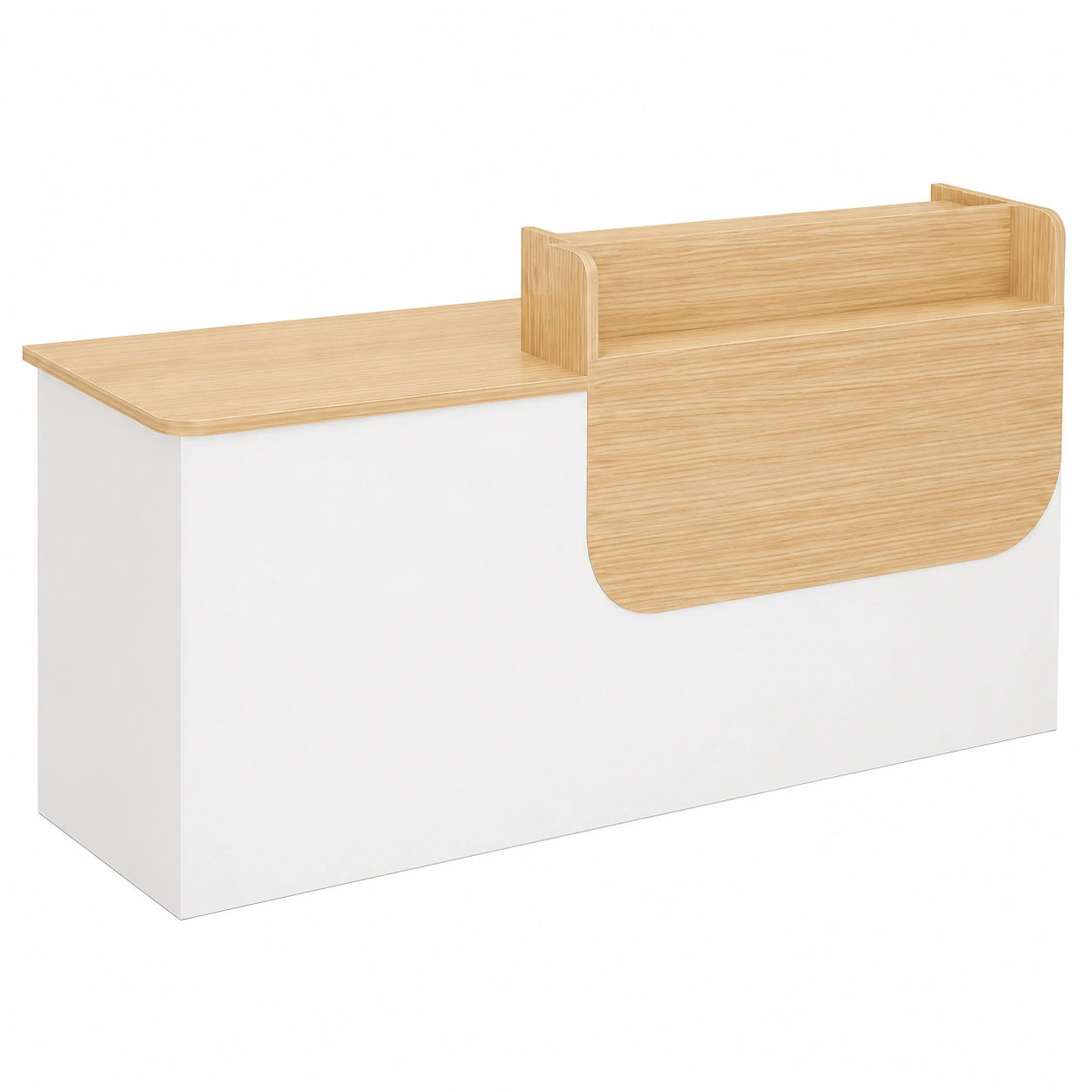Moderner LED-Rezeptionstisch mit abschließbaren Schubladen für Büros und Schönheitssalons, 160 x 60 x 100 cm