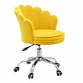 Ergonomischer Bürostuhl aus Samt, höhenverstellbar, schwenkbar, komfortabel für Empfangsbereiche, ohne Armlehnen, weiß