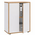 VCM Salia Büroschrank mit Drehtüren, 60 cm, 2-Fächer, Holzmöbel