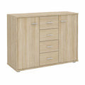 CARO-Möbel Sideboard Jamie, Schrank mit 2 Türen und 4 Schubladen, Sonoma Eiche, für Büro